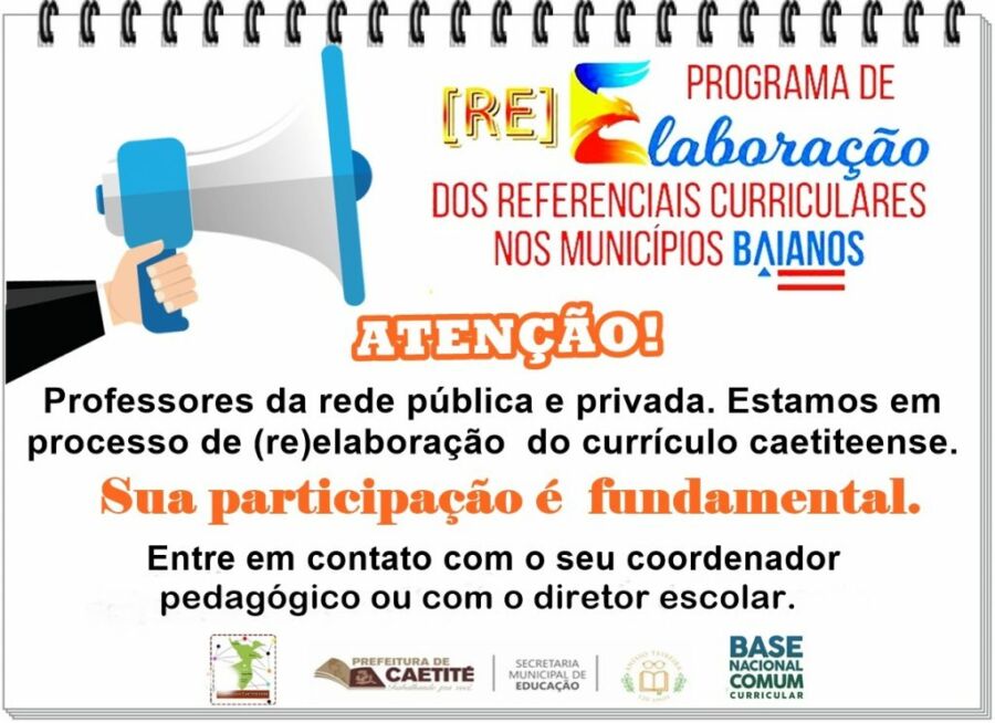 EducaC3A7C3A3o 1024x744 1 Secretaria de Educação convoca professores para (re)elaboração do Currículo Caetiteense