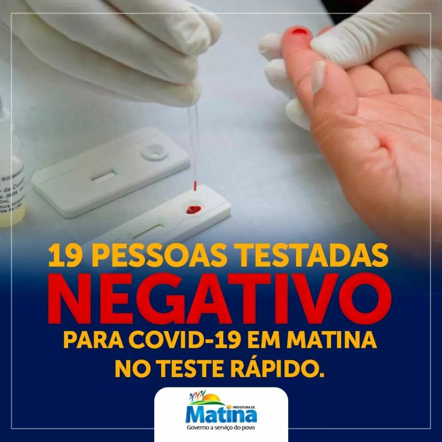 FB IMG 1589808407584 Secretaria Municipal de Saúde de Matina inicia realização de testes rápidos para Covid-19