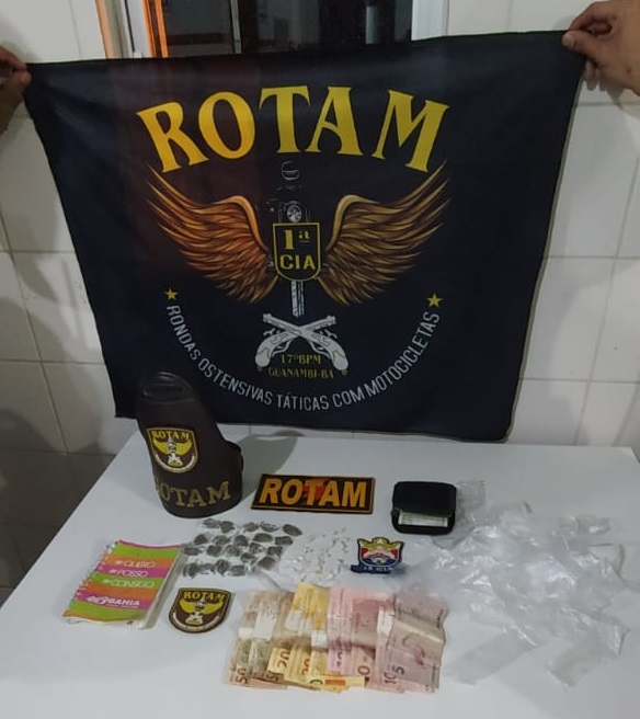 a78128a2 5e3d 49ae b22e d691dc9e8f38 Policiais militares da ROTAM apreendem droga e prende suspeito de tráfico em Guanambi