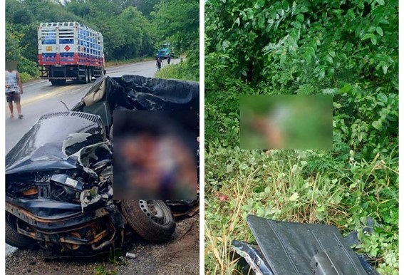 Imagem2 Colisão entre carro e caminhão deixa quatro vítimas fatais na BR-030, em Caetité