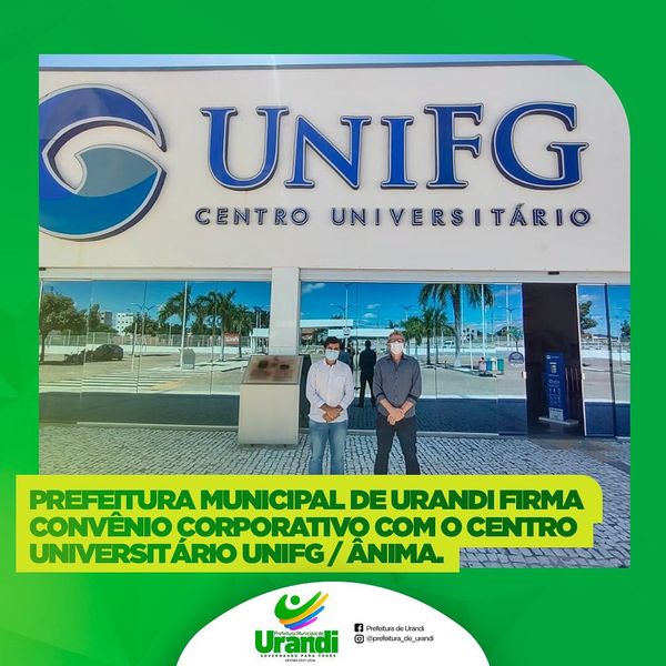 163311850 153171570002688 6407432538500147846 o Prefeitura Municipal de Urandi firma convênio corporativo com o Centro Universitário UNIFG/Ânima