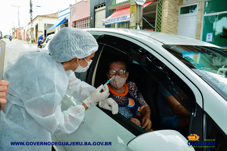 164147436 129891125740432 7586889471364635330 n Secretaria Municipal de Saúde de Guajeru realiza mais um drive-trhu de vacinação contra a covid-19