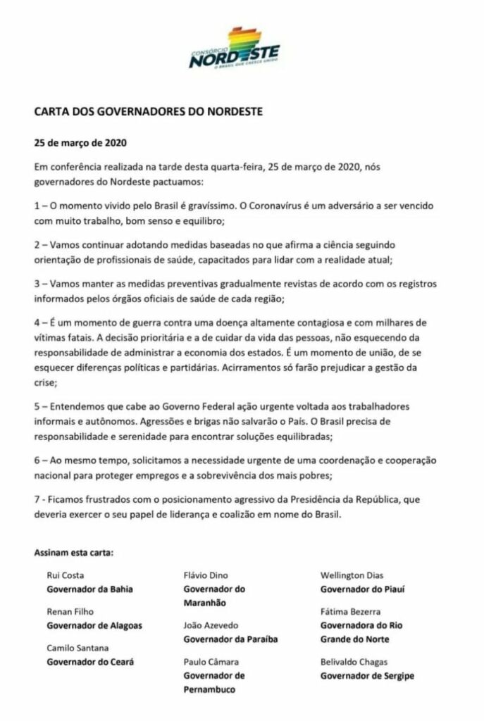 288e6005 899e 4edf b2e9 10e8b8ae4ed1 Governadores do Nordeste divulgam carta aberta; leia na íntegra