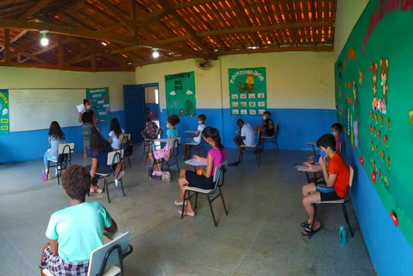 260514755 1552704431745516 1214769954360857558 n Teste de Desempenho Escolar é aplicado nas escolas Padre José de Anchieta (Agrovila 11); Maria Quitéria de Jesus (Agrovila 17); e João Paulo II (Agrovila 14) em Serra do Ramalho