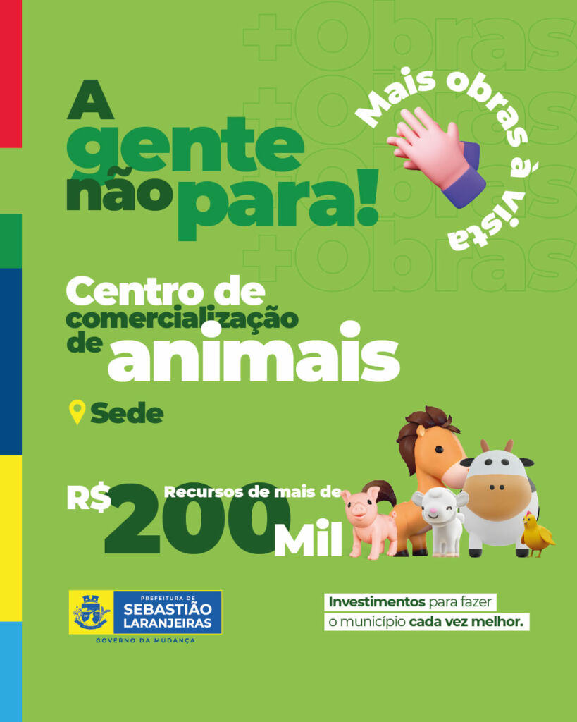 OBRAS Prefeitura de Sebastião Laranjeiras viabiliza Centro de Comercialização de Animais