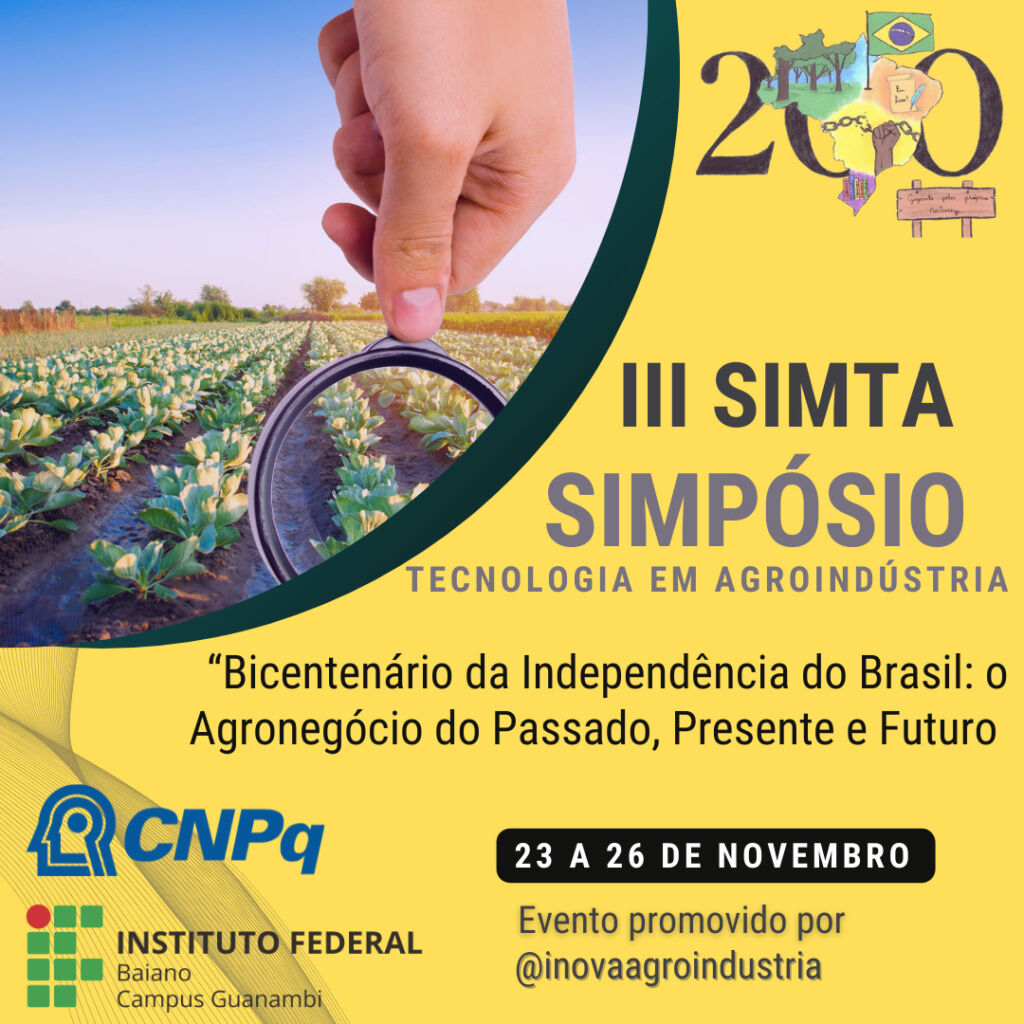 ddd III Simpósio de Tecnologia em Agroindústria será realizado em Guanambi