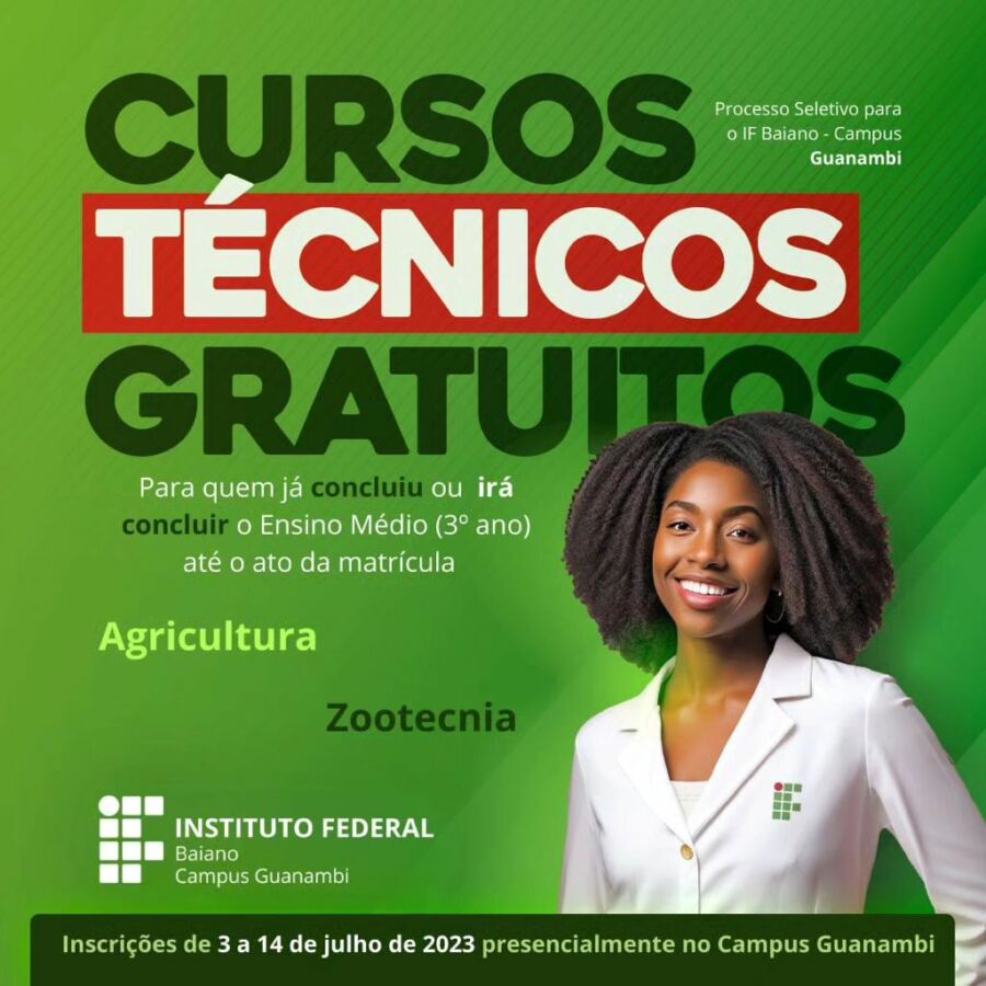 Snapinsta.app 356969730 940326790582608 6107351958106571258 n 1080 IF Baiano - Campus Guanambi abrirá inscrições para cursos técnicos em Agricultura e Zootecnia