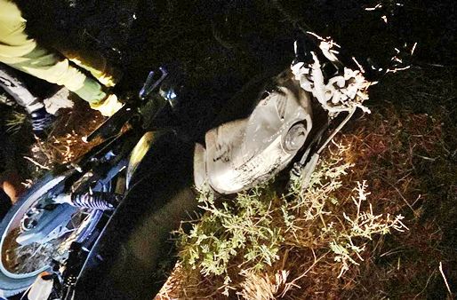 Motociclista sofre grave acidente no trevo de Mutans