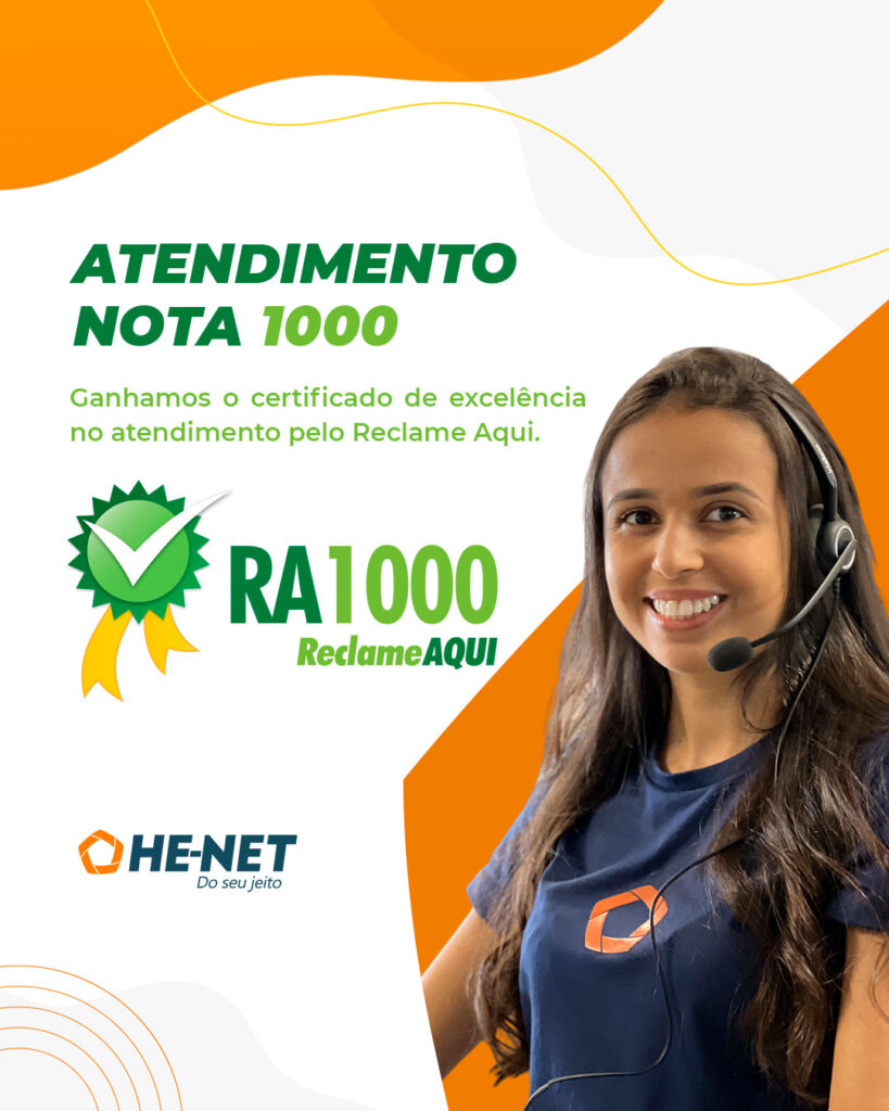 feed reclame aqui 5 He-Net recebe selo de reputação máxima no site Reclame Aqui, comprovando excelência no atendimento e confiança do cliente