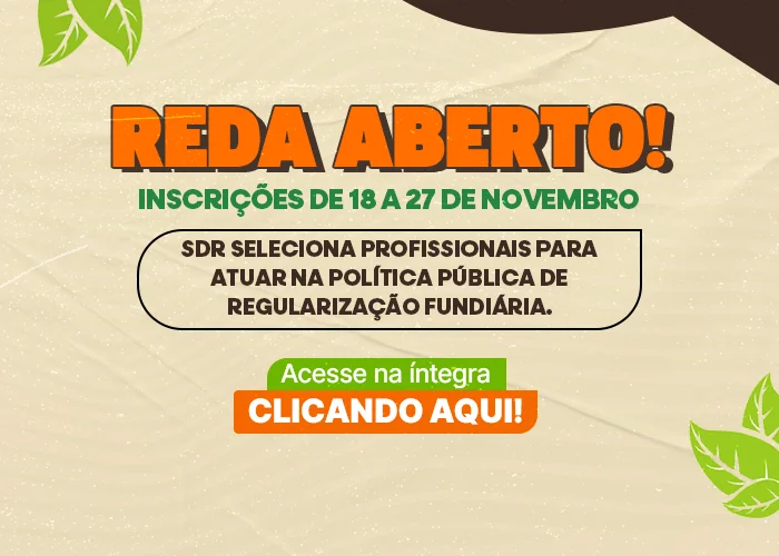 SITE REDA SDR abre processo seletivo Reda para níveis médio/técnico e superior