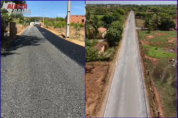 pavimentacao em Iuiu.jpeg Com recursos próprios, prefeitura de Iuiu conclui asfaltamento de via que liga distrito de Pindorama ao povoado Boa Nova